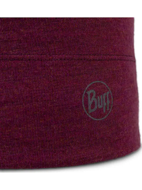 Merino Beanie Unisex Beanie Knitted in Burgundy color