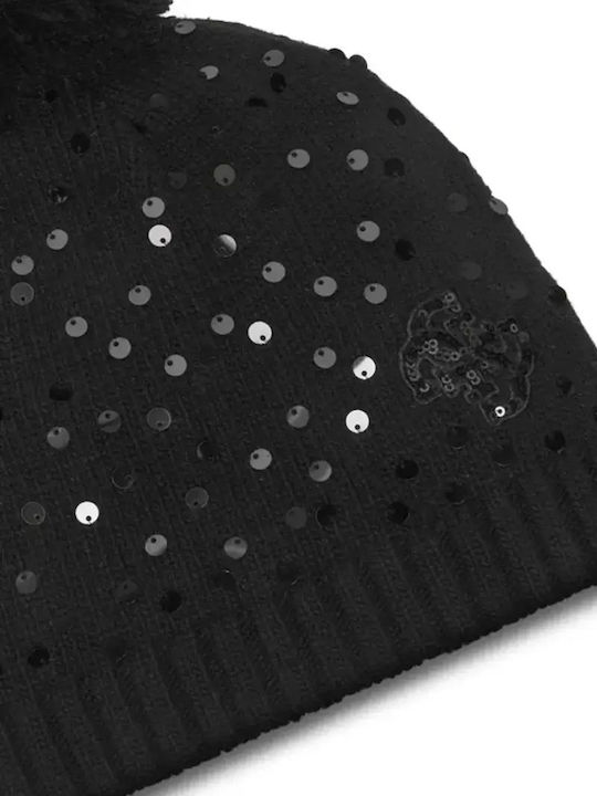 Beanie Beanie Knitted in Black color
