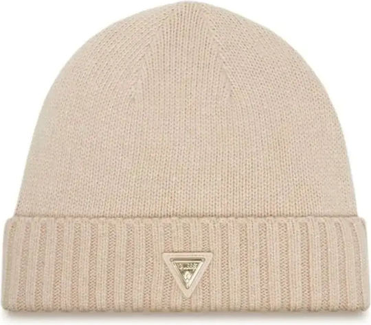 Beanie Beanie Knitted in Beige color