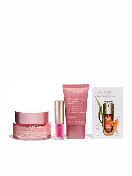Clarins Multi-active Hautpflege-Set für Anti-Aging, Feuchtigkeitsspendend & Aufhellung 5τμχ