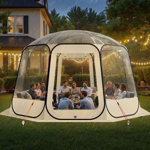Vevor Χειμερινή Σκηνή Camping Pop Up Διάφανη 336x345x220εκ.