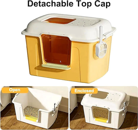 Katzentoilette Geschlossen Gelb L64 x B45 x H33cm