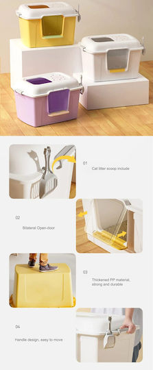 Katzentoilette Geschlossen Gelb L64 x B45 x H33cm