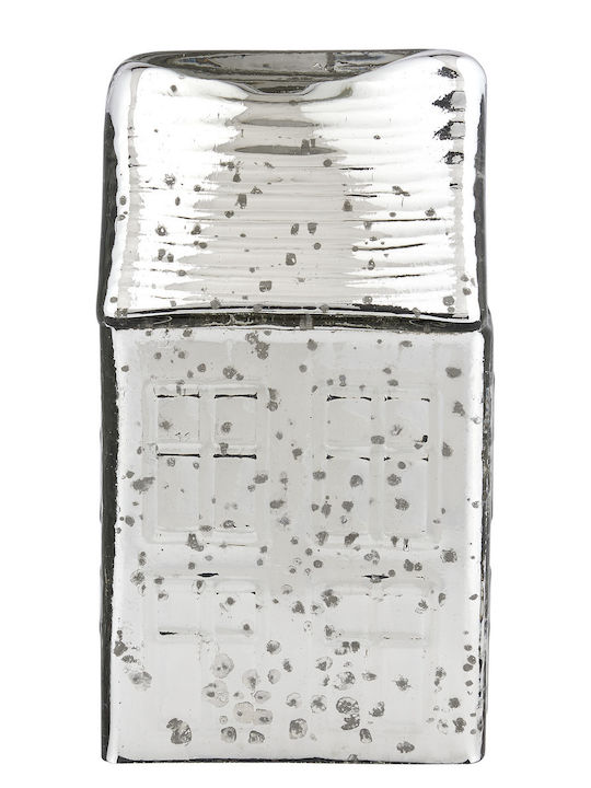 Butlers Jolly Kerzenhalter Glas in Silber Farbe 11cm 1Stück