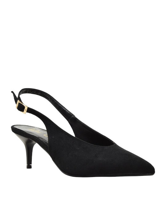 Suede Γόβες Μαύρες