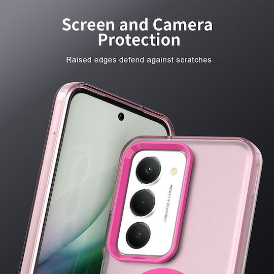 Techsuit Candycase Umschlag Rückseite Kunststoff / Silikon Rosa (Redmi 15)