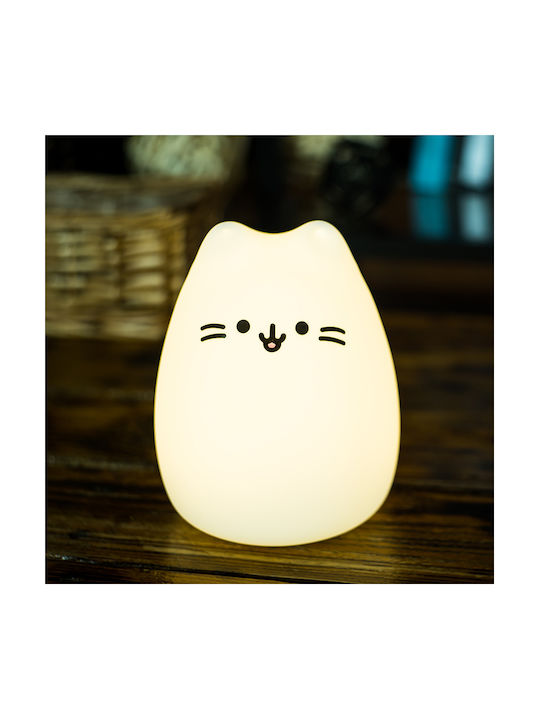 innoGio Led Παιδικό Διακοσμητικό Φωτιστικό Kitty με Εναλλαγές Χρωματισμών Λευκό
