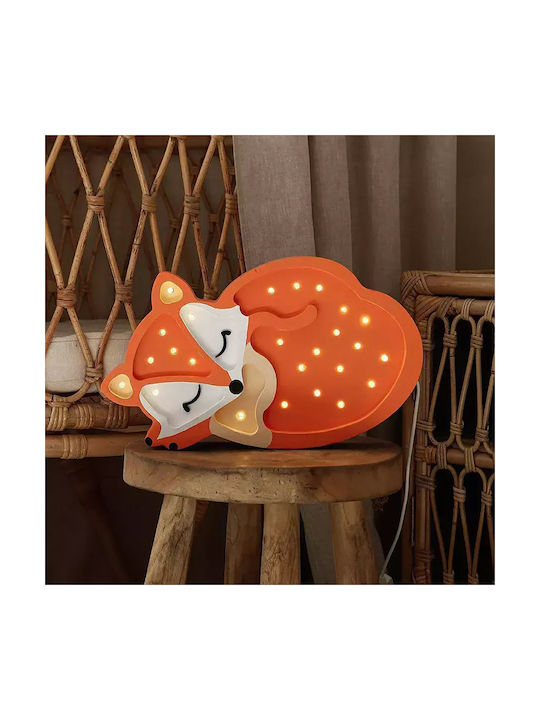 Little Lights Led Kids Decorative Lamp Fox Orange 31x5.5x19εκ.