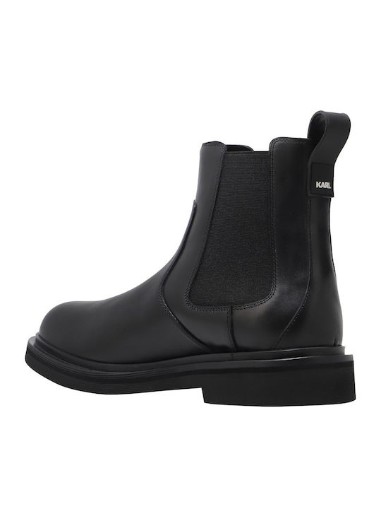Leder Schwarz Herrenstiefel