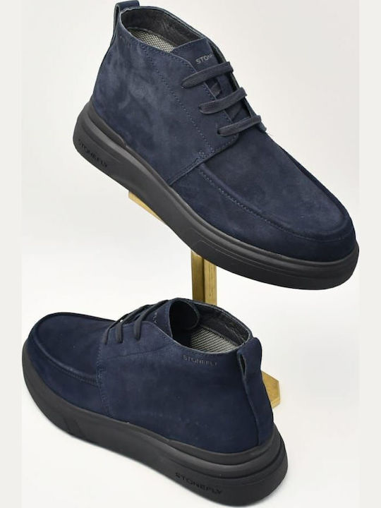 Wildleder Blau Herrenstiefel