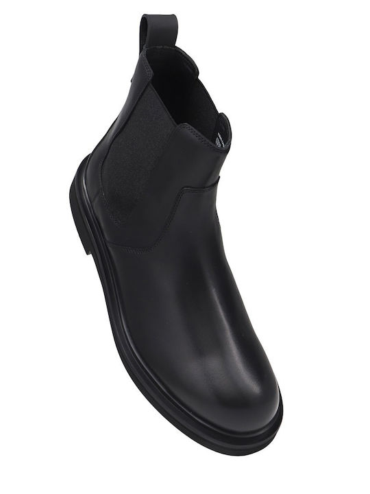 Leder Schwarz Herrenstiefel