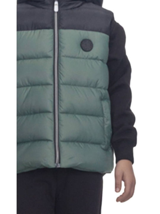Kids' Casual Jacket Sleeveless with Hood Green