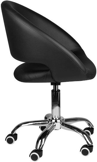 Salon Tech Wheeled Stool Black