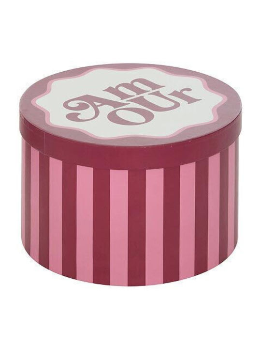 Plastic Storage Box with Lid Red 25x25cm 4pcs