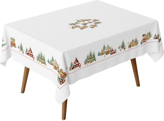 Lenjerii Deosebite Weihnachtlich Tischtuch Stoff Weiß L320xB140cm.