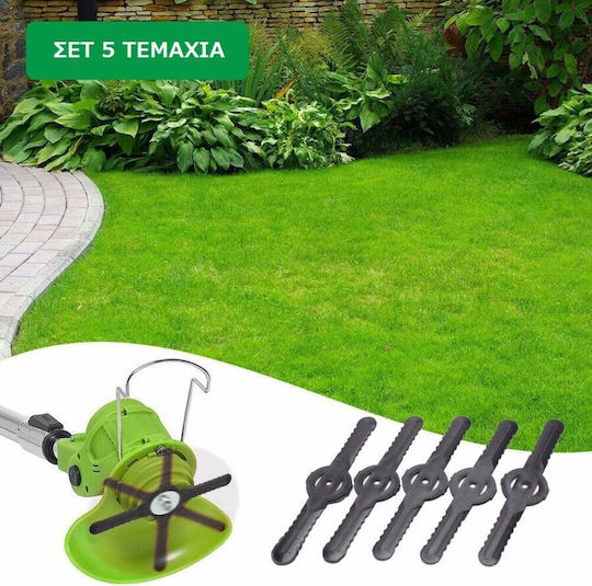 Set of Replacement Plastic Cutting Blades for Brush Cutter 5 Pieces Garden Outdoor Spaces