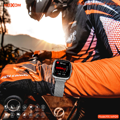 Moxom Mx-wh24 Smartwatch with Heart Rate Monitor (Pink)