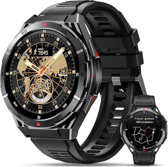 Oukitel BT12 Smartwatch with Heart Rate Monitor (Black)