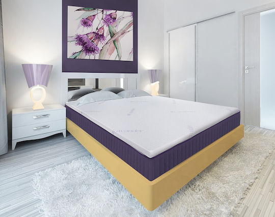 Green Future Mattress Topper Lavanda Therapy Semi-Double Foam with Removable Cover 120x190x5cm
