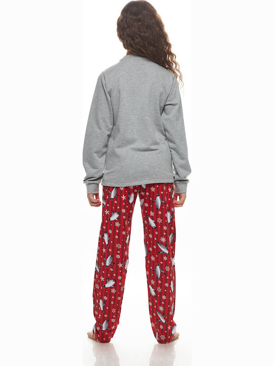 Galaxy Pijama pentru copii Din bumbac Grey/Red