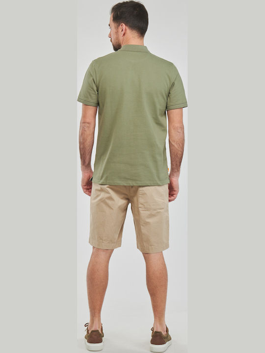 Polo Short Sleeve Khaki Blouse