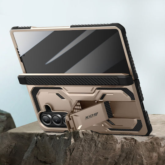 I-blason Case Galaxy Z Fold 7 Armorbox Collection Tempered Glass Kickstand Gold