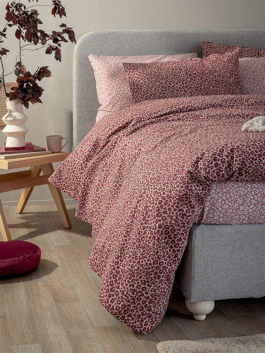 Palamaiki Duvet Cover Set Cotton Single with Pillowcase 170x250 Fashion Life Pn Pink
