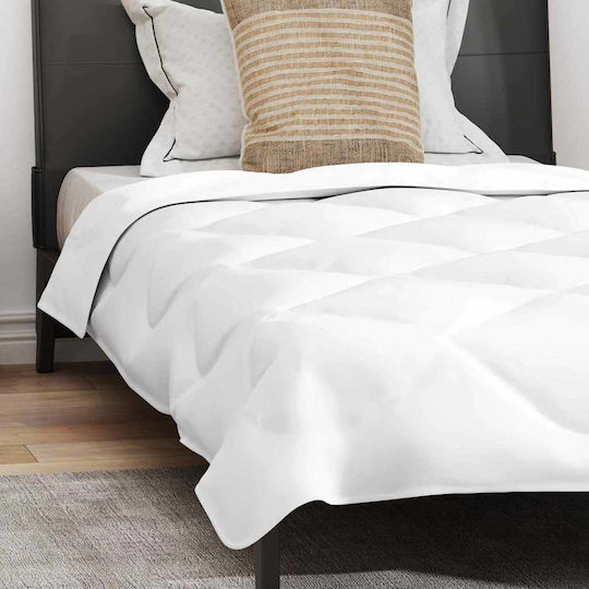 vidaXL Σετ Κουβέρτα Μονή 155x200εκ. Λευκό 3376469
