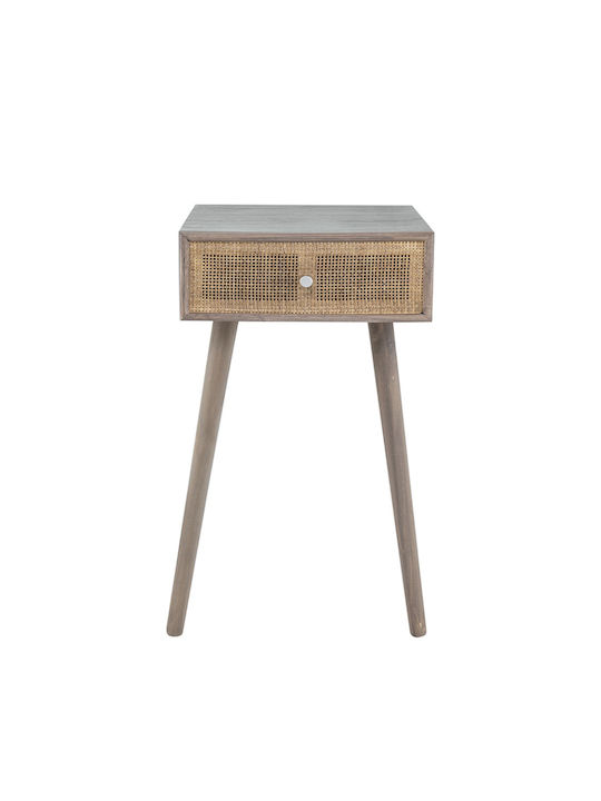 Artekko Cons Brown MDF Console Rattan 40x37x70 Cm 40cm X 37cm X 70cm