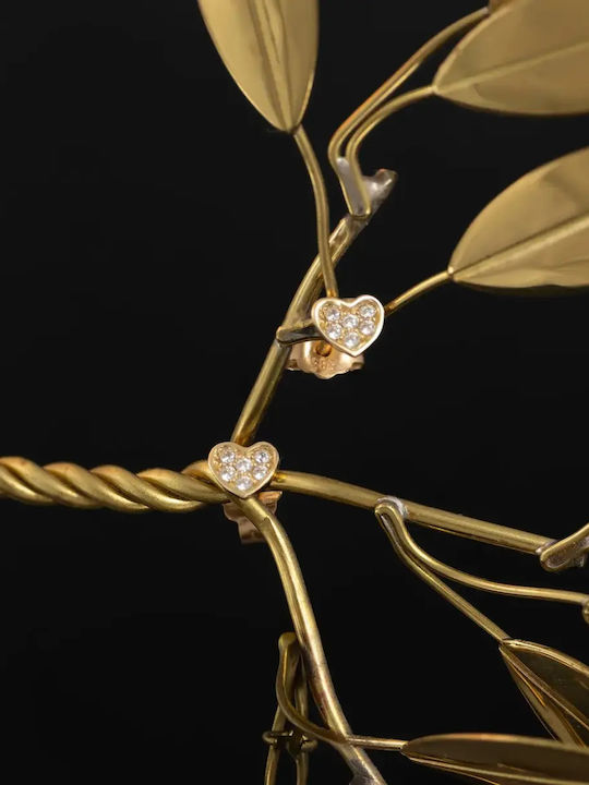 Earrings made of Gold 14K with Stones