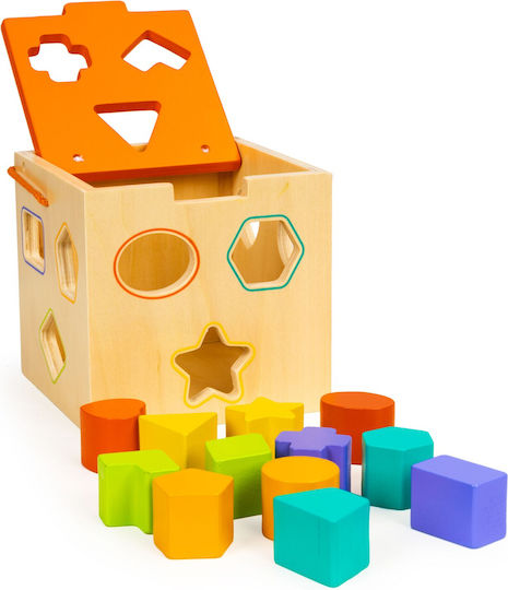 Smartic Shape Sorting Toy made of Wood for 18++ Months (Various Designs/Assortments of Designs) 1pc