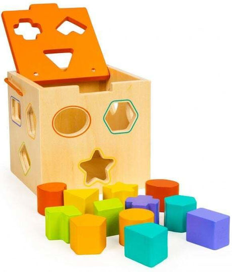 Smartic Shape Sorting Toy made of Wood for 18++ Months (Various Designs/Assortments of Designs) 1pc