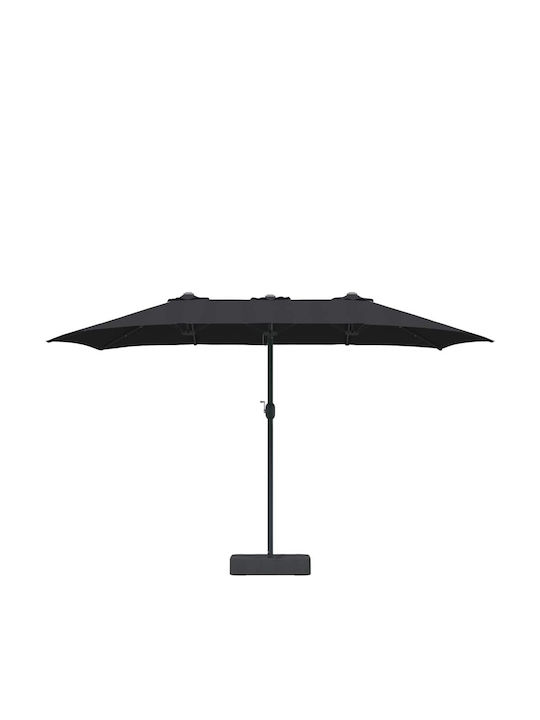 Umbrelă Din Aluminiu Neagră 3.85x2.09xÎnălțime 2.44m