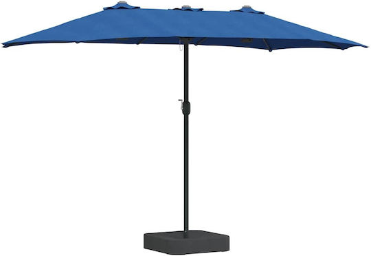 Umbrelă Din aluminiu Albastru cu Iluminare LED 3.85x2.09m