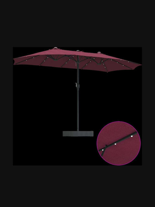 Umbrelă Din Aluminiu Burgundy 3.85x2.09xÎnălțime2.44m