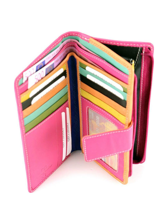 Small Leather Women's Wallet Classic Fuchsia