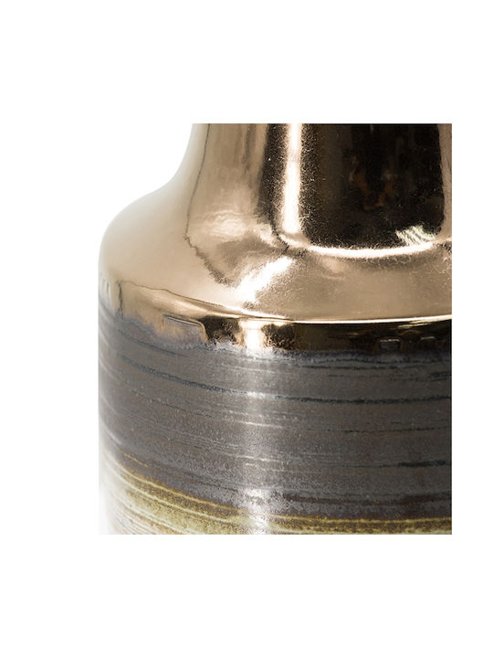 Artekko Evlub Dekorative Keramikvase Braun Bronze 18,5x18,5x28 cm