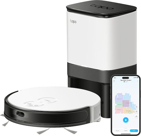 TP-LINK Tapo Rv20 Max Plus Σκούπα Ρομπότ με Χαρτογράφηση Laser & Απορρόφηση 5300Pa Λευκή