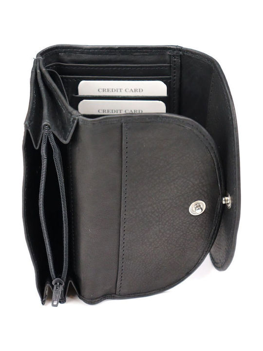 Small Leather Women's Wallet Classic Black