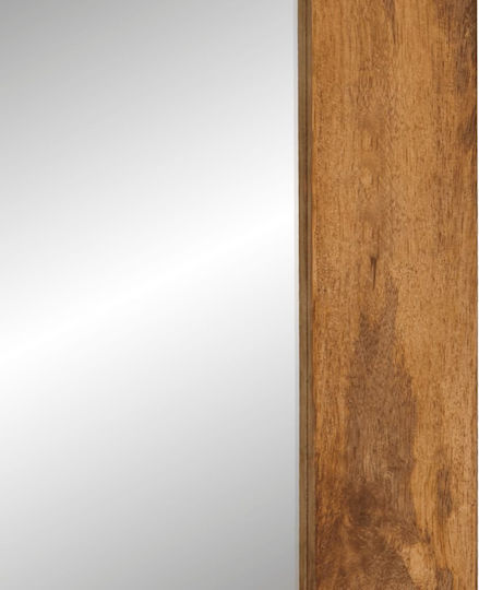 vidaXL Wall Mirror with Brown Wooden Frame 70x50cm 1pcs