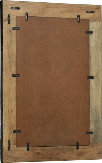 vidaXL Wandspiegel mit Schwarz Hölzernes Rahmen 70x70cm 1Stück