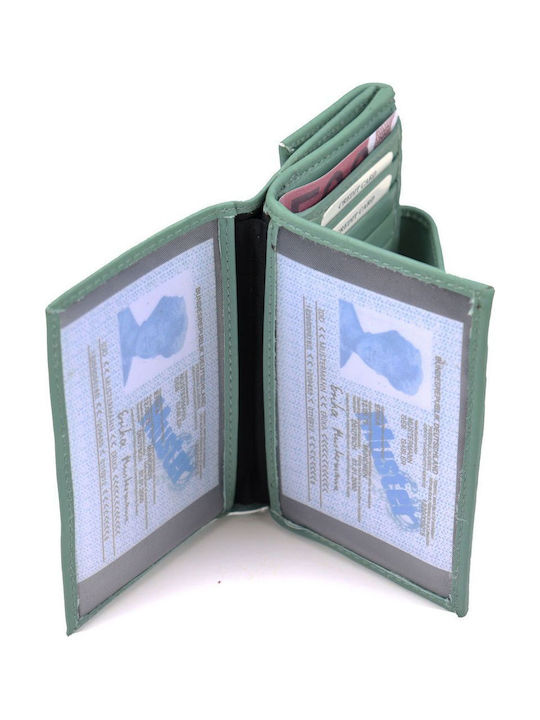 Small Leather Women's Wallet Classic Petrol Blue