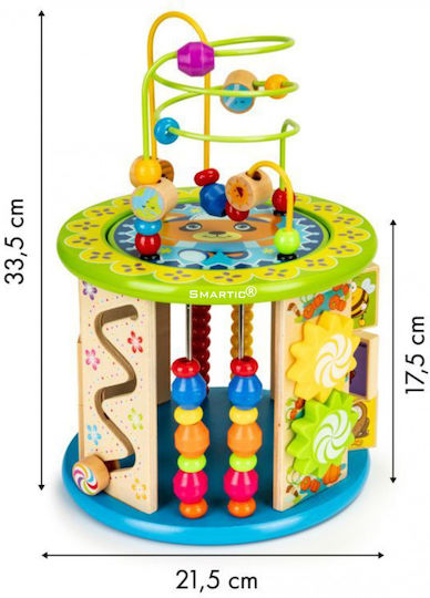 Smartic Играчки за търкаляне и пълзене от дърво за 3++ месеца