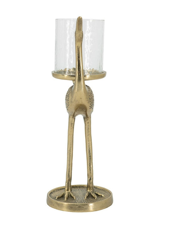 Artekko Kerzenhalter Metall in Gold Farbe 20x45x13cm 1Stück