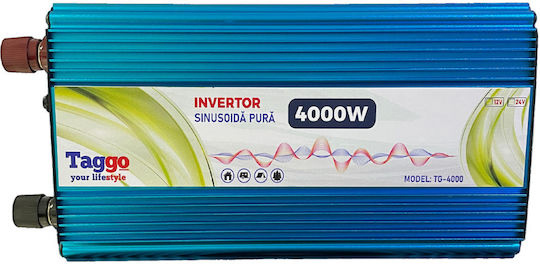 Taggo Invertor Auto Unda sinusoidală pură 4000W pentru Convertirea 24V DC în 220V AC