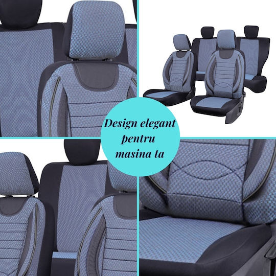 Smartic Set Spătare Auto 11buc Piele Gri