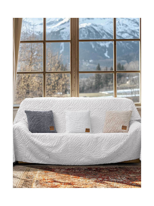 Madi Διακοσμητική Μαξιλαροθήκη Serani από Γούνα White 45x45εκ.