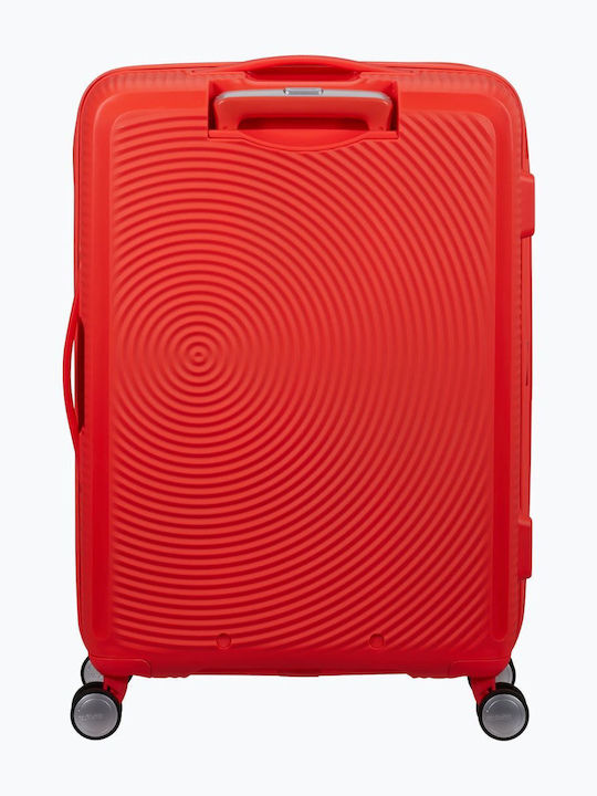 American Tourister Soundbox Μεσαία Βαλίτσα Ταξιδίου Σκληρή Neon Orange με 4 Ρόδες Ύψους 67εκ.
