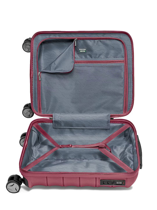 Puccini Cairo Kabinenreisekoffer Hartschalen Burgundy mit 4 Räder ABS030C-3B