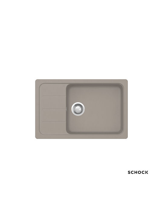 Schock Element Ένθετος Νεροχύτης από Συνθετικό Γρανίτη Μ78xΠ50cm Γκρι